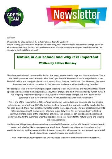 Green Team Newsletter 05
