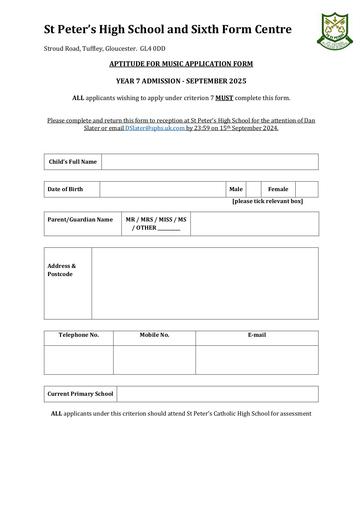 Music Aptitude Application