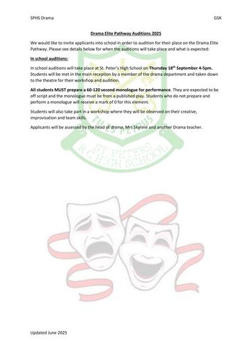 Drama Aptitude Poster