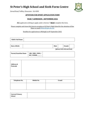 Sport Aptitude Application