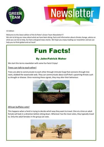 Green Team newsletter 17