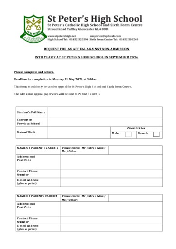 Bulk Appeal Request Form 2026
