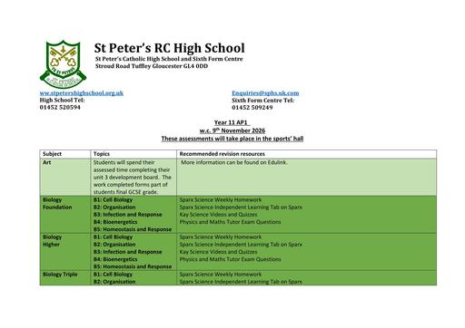 Yr 11 AP Information 2026-27