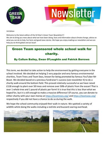 Green Team Newsletter 14