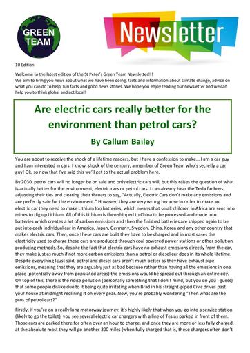 Green Team Newsletter 10