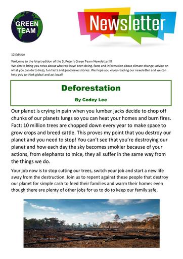 Green Team Newsletter 12