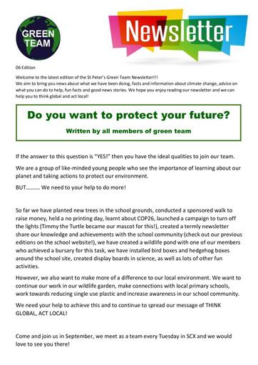 Green Team Newsletter 06