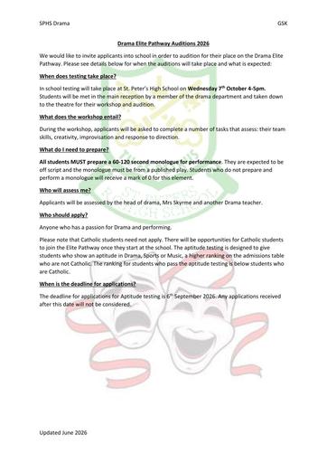 Aptitude Testing Information Drama
