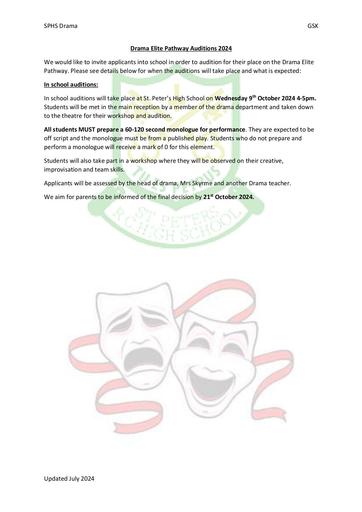 Drama Aptitude Information 2024